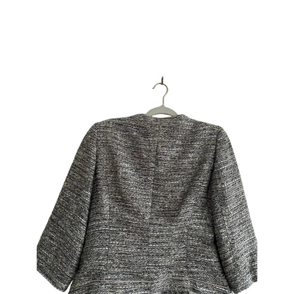 White House Black Market Boucle Blazer Tan and Metallic Size 10 - Picture 2 of 5